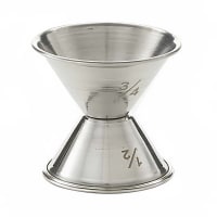 American Metalcraft J202 Double Jigger - 1/2 &amp; 3/4 oz, Satin Stainless