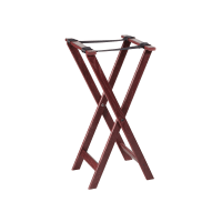 American Metalcraft WTSM31 31" Folding Tray Stand w/ Nylon Strap, Mahogany