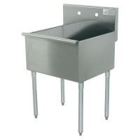 Advance Tabco 4-1-24 24" 1 Compartment Sink w/ 24"L x 21"W Bowl, 14" Deep