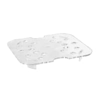 Cambro 60CWD135 Camwear Food Pan Drain Shelf - 1/6 Size, Clear