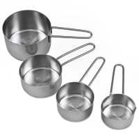 Browne Measuring Cup Set w/ 1/4, 1/3, 1/2 &amp; 1 Cup &amp; Wire Handles, Stainless (746106)