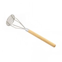 Browne Masher, 25 in, Round Face, Wooden Handle, Nickel-Plated (1725)
