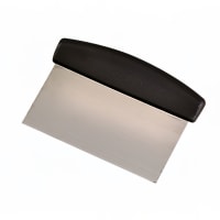 Browne Dough Cutter/Scraper w/ Black Plastic Handle - 6" x 4", Stainless Steel (574268)