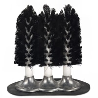 Browne Triple Glass Brush, 8 1/2 in, Suction Base, Black Nylon Brushes (616113)
