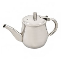 Browne Gooseneck Teapot w/ 10 oz Capacity, Hinged Lid &amp; Hollow Handle, Stainless (515200)
