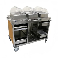 Cadco CBC-HHH-L1-4 55 1/2" Hot Food Table w/ (3) Wells &amp; Undershelf, 120v