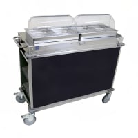 Cadco CBC-HH-L4 55 1/2" Hot Food Table w/ (2) Wells &amp; Enclosed Base, 120v