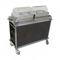 Cadco CBC-HH-L3-4 55 1/2" Hot Food Table w/ (2) Wells &amp; Enclosed Base, 120v