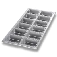 Chicago Metallic Mini Loaf Pan, Makes (12) 3 7/8" x 2 1/2" Loaves, AMERICOAT Glazed 26...