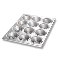 Chicago Metallic Muffin Cupcake Pan, Makes (12) 2 3/4" Cakes, AMERICOAT Glazed 20 ga Alumini...