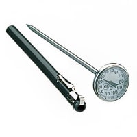 Comark TC100A 1" Dial Type Pocket Thermometer w/ 5" Stem, -10 to 100 Degrees C