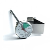 Comark T200L 1" Dial Coffee Espresso Pocket Thermometer w/ 5" Stem, 100 to 200 Degrees F
