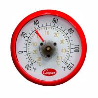 Cooper 535-0-8 Refrigerator Freezer Milk &amp; Walk In Cooler Thermometer, -20 To 120 Degrees F