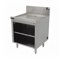Perlick SC24-18 24" Storage Cabinet w/ Open Base, Shelves, Stainless