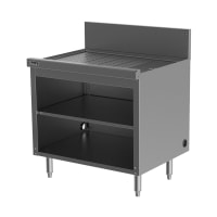 Perlick SC48 48" Storage Cabinet w/ Open Base, Drainboard, Stainless