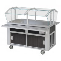 Dinex DXP4CM 54 1/4" DineXpress™ Cold Food Bar - 4 Pan Capacity, Floor Model, Stainless
