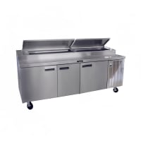 Delfield 18691PTBMP 91" Pizza Prep Table w/ Refrigerated Base, 115v