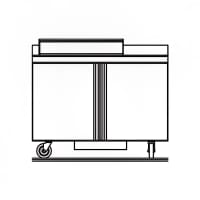 Delfield ST4448NP-8 48" Sandwich/Salad Prep Table w/ Refrigerated Base, 115v