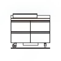 Delfield STD4448NP-8 48" Sandwich/Salad Prep Table w/ Refrigerated Base, 115v