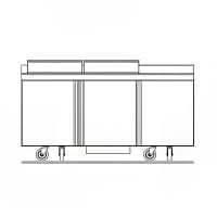 Delfield ST4472NP-12 72" Sandwich/Salad Prep Table w/ Refrigerated Base, 115v