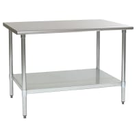 Eagle Group T2448B-1X 48" 16 ga Work Table w/ Undershelf &amp; 430 Series Stainless Flat Top