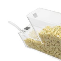 Cal-Mil 927-N Countertop Acrylic Topping Bin, 4" x 11" x 7", Notch