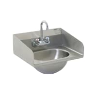Eagle Group HSA-10-F-LRS Wall Mount Commercial Hand Sink w/ 13 1/2"L x 9 3/4"W x 6 3/4&...