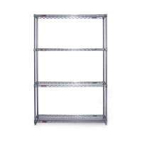 Eagle Group S4-63-1848V 48" NSF 4-Tier Heavy-Duty Epoxy Coated Wire Shelving Unit - 18"W, 63"H
