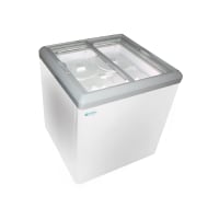 Excellence Industries 31 1/2" Dual Temperature Dipping Cabinet w/ 3 Basket Capacity - White,...