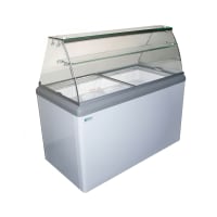 Excellence Industries 28 1/2" Stand Alone Ice Cream Dipping Cabinet w/ 6 Tub Capacity - Whit...