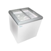 Excellence Industries 51 1/2" Dual Temperature Dipping Cabinet w/ 5 Basket Capacity - White,...