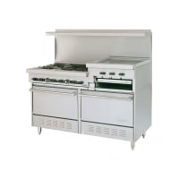 Garland X60-6R24RS 60" 6 Burner Sunfire Gas Range w/ Griddle, Standard Oven &amp; Storage Base, Natural Gas