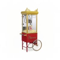 Gold Medal 2131 8 oz Gay 90s Pinto Popcorn Machine w/ Etched Glass &amp; Gold Dome, 120v