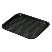 GET Plastic Fast Food Tray - 14"L x 10 3/4"W, Black (FT-14-BK)