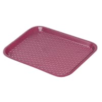 GET Plastic Fast Food Tray - 16 1/4"L x 12"W, Burgundy (FT-16-BU)