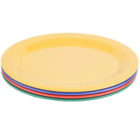 GET 9 3/4" x 7 1/4" Oval Diamond Mardi Gras Platter - Melamine, Assorted Colors (OP-950...