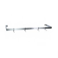 John Boos PRW13 72" Wall-Mount Pot Rack w/ (6) Double Hooks, Stainless Steel