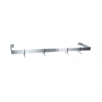 John Boos PRW12 60" Wall-Mount Pot Rack w/ (5) Double Hooks, Stainless Steel