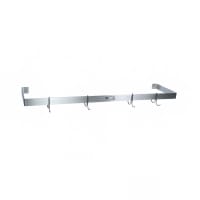 John Boos PRW14 96" Wall-Mount Pot Rack w/ (8) Double Hooks, Stainless Steel