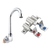 John Boos PBF-FV2-SM-35GLF Foot Valve w/ 3 1/2" Gooseneck Spout for Hand Sink