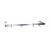 John Boos PRW15 120" Wall-Mount Pot Rack w/ 10 Double Hooks, Stainless Steel