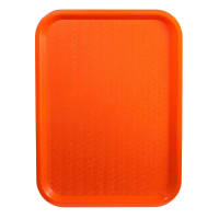 Winco FFT-1216O Plastic Fast Food Tray - 16"L x 12"W, Orange