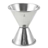 Winco J-5 Double Jigger - 1 oz & 2 oz, Stainless