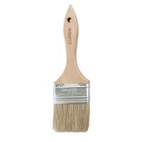 Winco WBR-25 Flat Pastry Brush, 2 1/2" Wide w/ Flat Boar Bristles & Wooden Handle