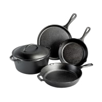 Lodge 5 Piece Cast Iron Cooking Set w/ Griddle, 2 Skillets, Dutch Oven &amp; Cover (L5HS3)