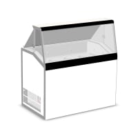 Master-Bilt DD-46L 48 1/4" Low Glass Stand Alone Ice Cream Dipping Cabinet w/ 12 Tub Capacity - White, 115v