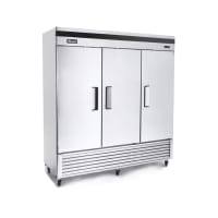 Migali C-3RB-HC 81 9/10" Three Section Reach In Refrigerator, (3) Left/Right Hinge Solid Doors, 115v