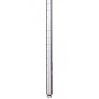 Metro 63PS 62 7/16" Super Erecta® Shelving Post w/ 2" Number Increments, Stainless Steel