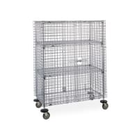 Metro SEC33S-SD 40 3/4" Super Erecta® Mobile Security Cage - 21 1/2"W, Stainless Steel