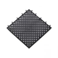 NoTrax T47S1212BL 12" Square Interlocking Bar Mat - Vinyl, Black
